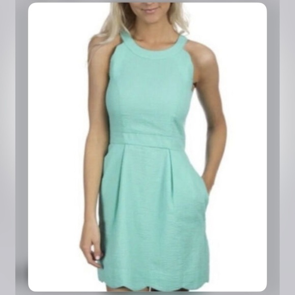 Lauren James Dresses & Skirts - EUC Lauren James The Landry Dress Seersucker Seafoam Green -Size XS